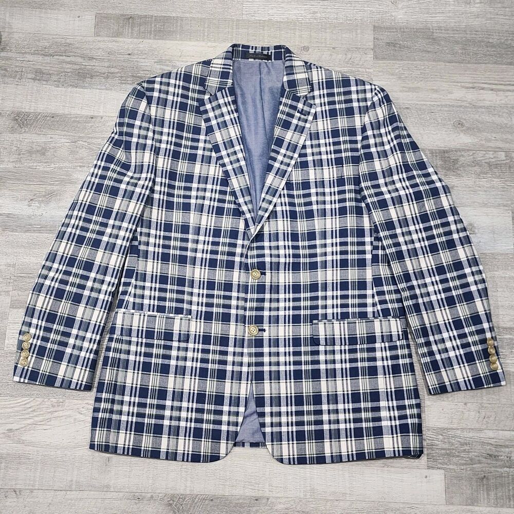 Chaps Men’s Blazer Suit Jacket Plaid Sizes  42R
